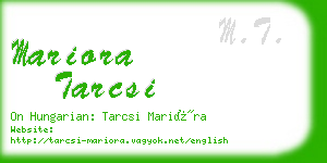 mariora tarcsi business card